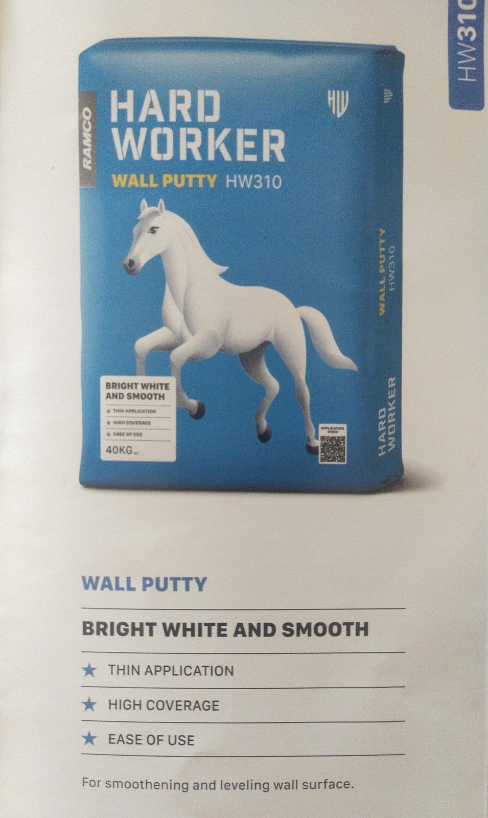 Ramco Hard Worker Wall Putty HW310 bag